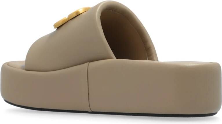 Balenciaga Rise Slides Beige Dames