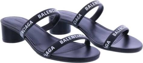 Balenciaga Ronde Hak Sandalen Zwart Dames