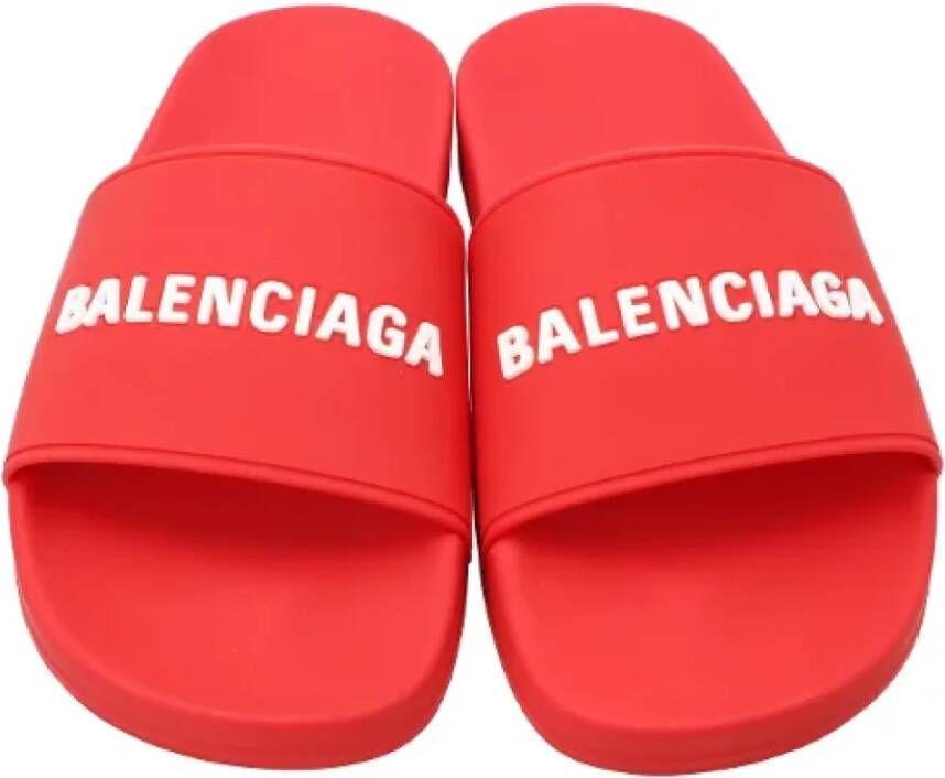 Balenciaga Rubber sandals Red Heren