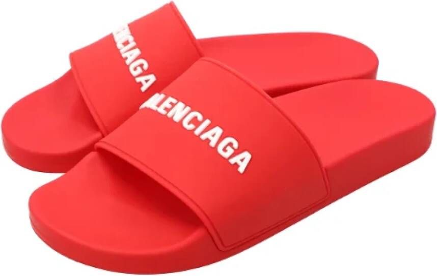 Balenciaga Rubber sandals Red Heren