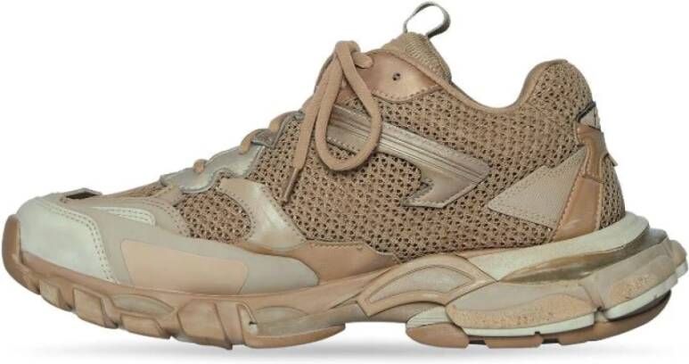 Balenciaga Track.3 Sneaker Edgy Stijl Mesh en Nylon Unieke Look Beige Dames