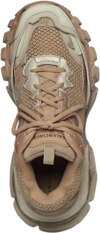 Balenciaga Track.3 Sneaker Edgy Stijl Mesh en Nylon Unieke Look Beige Dames