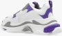 Balenciaga Witte Paarse Sportschoenen Triple S Stijl Wit Dames - Thumbnail 5