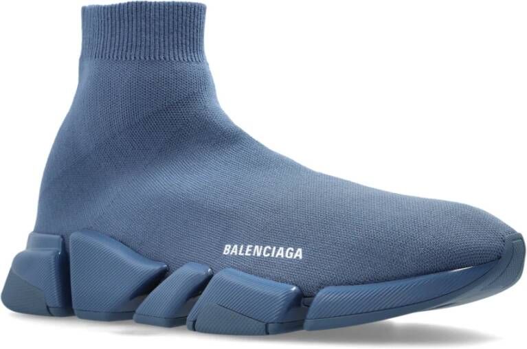 Balenciaga Speed 2.0 sneakers met sok Blue Heren