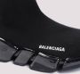 Balenciaga Speed 2.0 Stencil Zwart Black Dames - Thumbnail 4