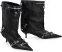 Balenciaga Studded Leren Enkellaarzen Black Dames - Thumbnail 2