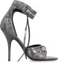 Balenciaga Studded Leren Sandalen Gray Dames - Thumbnail 2