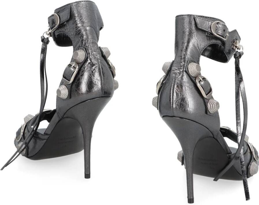 Balenciaga Studded Leren Sandalen Gray Dames