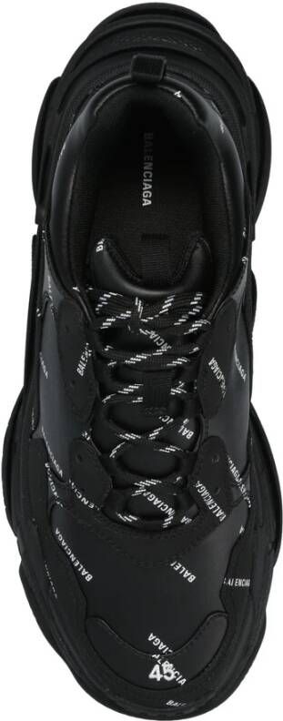 Balenciaga Triple S Allover Logo Sneakers Zwart Heren