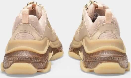 Balenciaga Clear Sole Triple S Sneakers Beige Dames