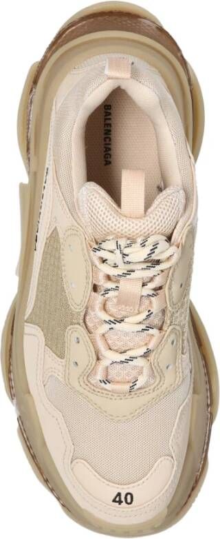 Balenciaga Clear Sole Triple S Sneakers Beige Dames