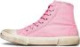 Balenciaga Vernietigde Stof Hi-Top Sneakers Pink Unisex - Thumbnail 4