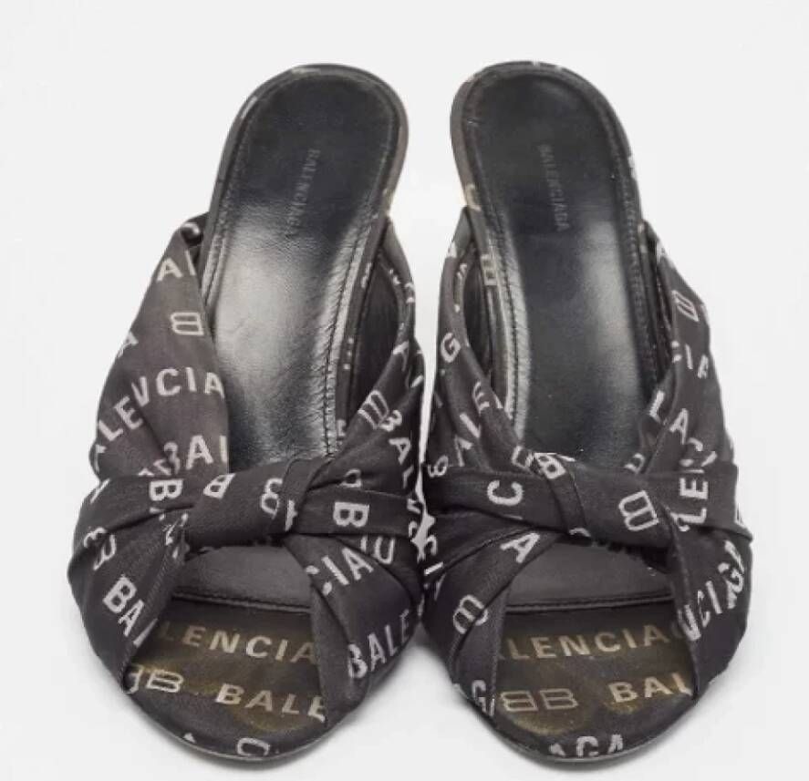 Balenciaga Vintage Pre-owned Canvas sandals Black Dames