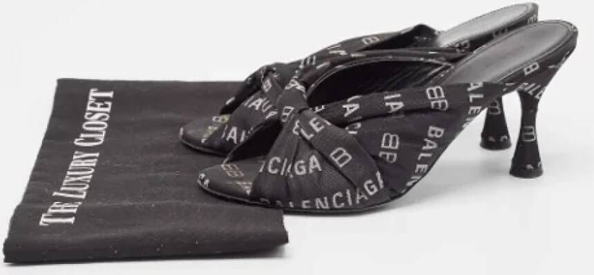 Balenciaga Vintage Pre-owned Canvas sandals Black Dames