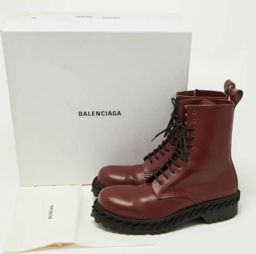 Balenciaga Vintage Pre-owned Leather boots Red Dames