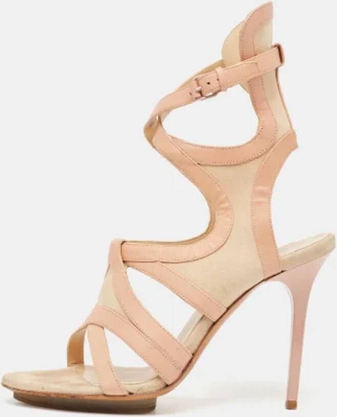 Balenciaga Vintage Pre-owned Leather heels Beige Dames