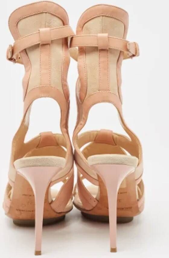 Balenciaga Vintage Pre-owned Leather heels Beige Dames