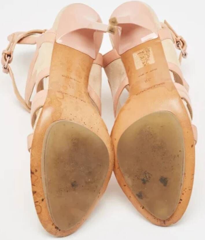 Balenciaga Vintage Pre-owned Leather heels Beige Dames