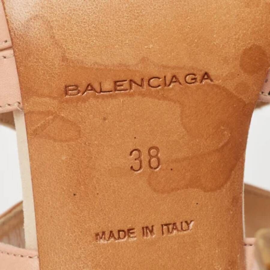 Balenciaga Vintage Pre-owned Leather heels Beige Dames