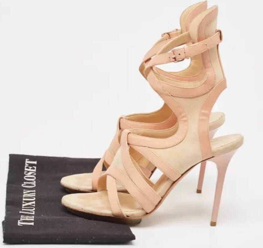 Balenciaga Vintage Pre-owned Leather heels Beige Dames