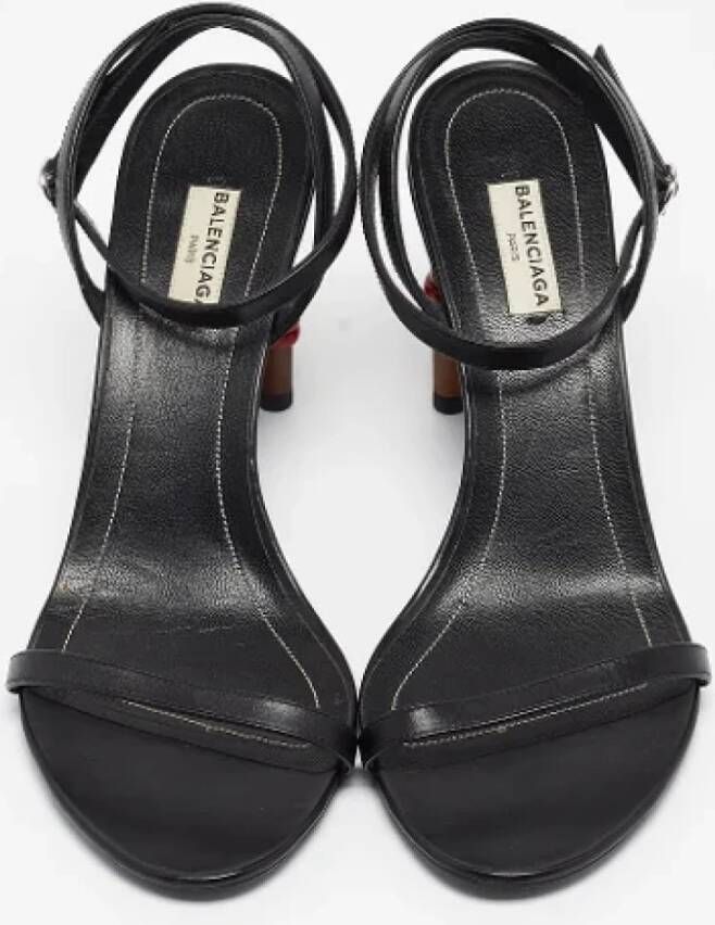 Balenciaga Vintage Pre-owned Leather sandals Black Dames