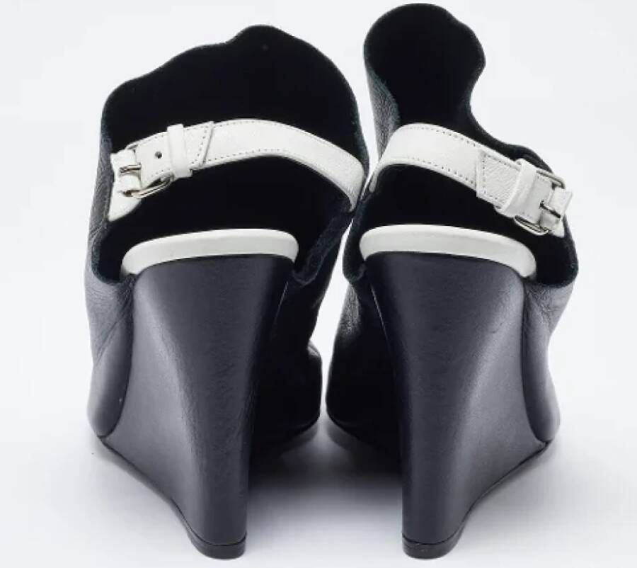 Balenciaga Vintage Pre-owned Leather sandals Black Dames