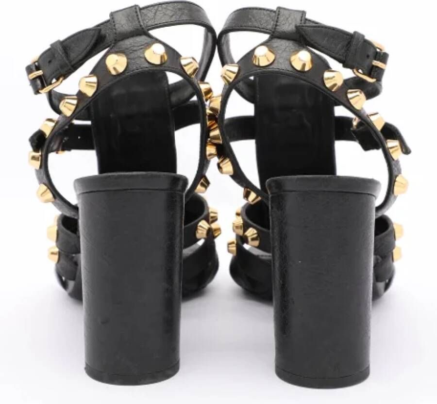 Balenciaga Vintage Pre-owned Leather sandals Black Dames