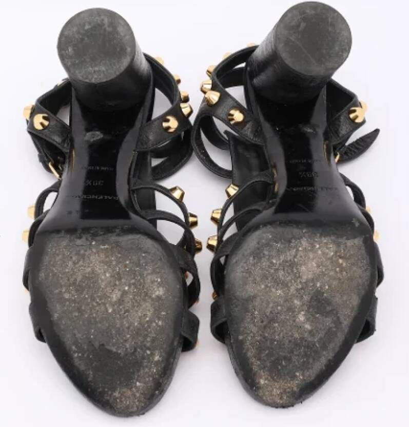 Balenciaga Vintage Pre-owned Leather sandals Black Dames