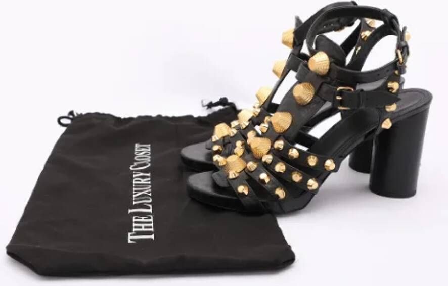 Balenciaga Vintage Pre-owned Leather sandals Black Dames