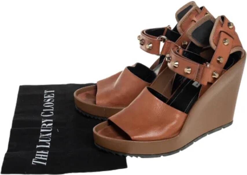 Balenciaga Vintage Pre-owned Leather sandals Brown Dames