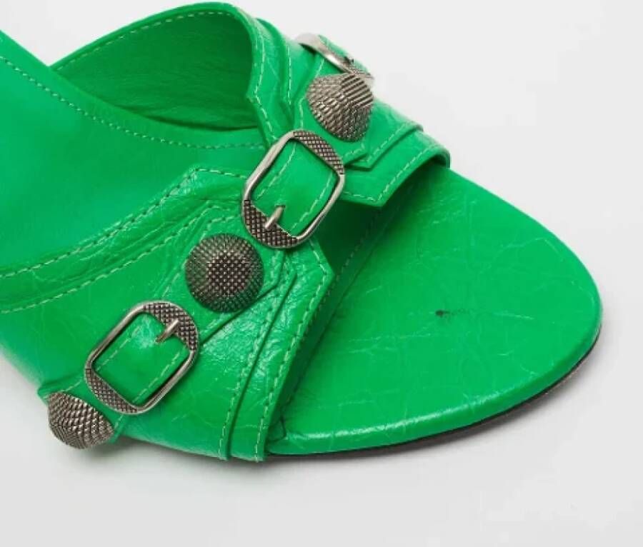 Balenciaga Vintage Pre-owned Leather sandals Green Dames