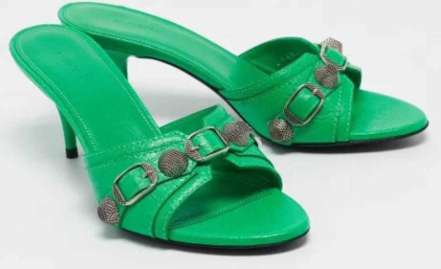 Balenciaga Vintage Pre-owned Leather sandals Green Dames