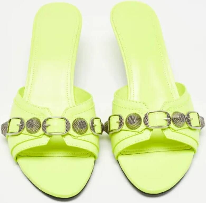 Balenciaga Vintage Pre-owned Leather sandals Green Dames