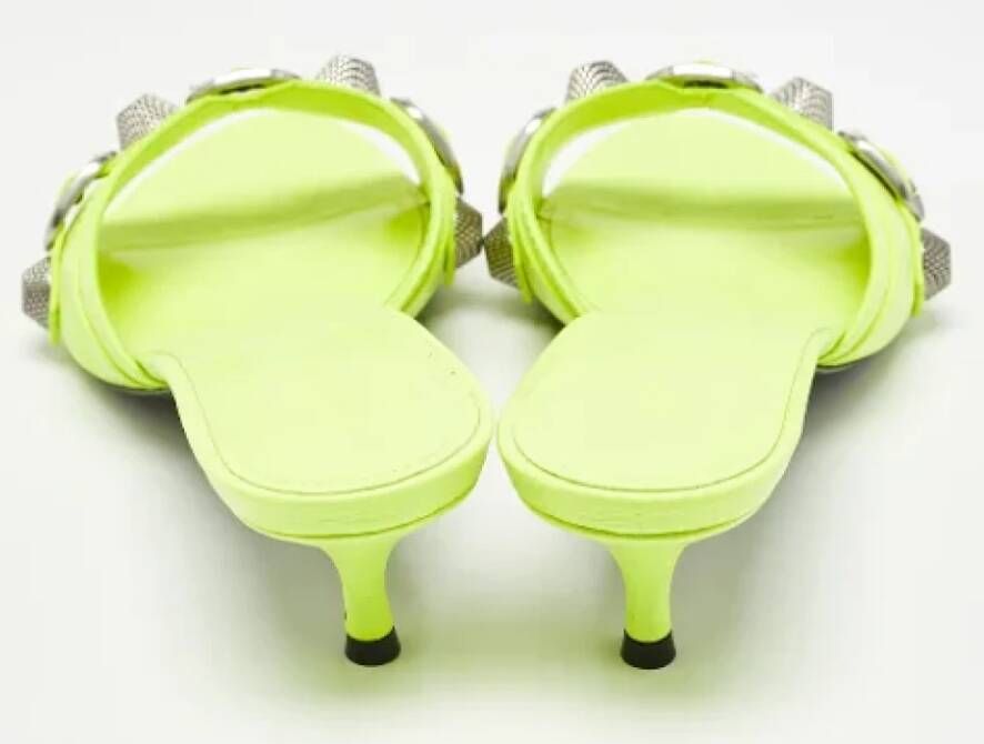 Balenciaga Vintage Pre-owned Leather sandals Green Dames