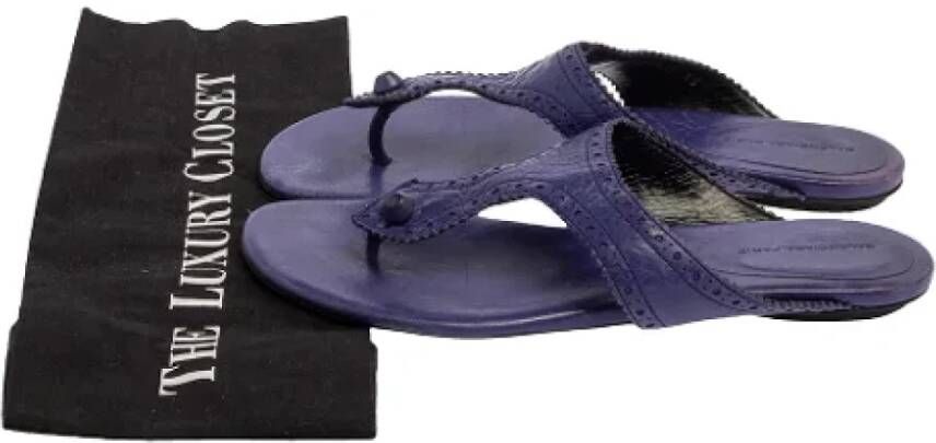 Balenciaga Vintage Pre-owned Leather sandals Purple Dames