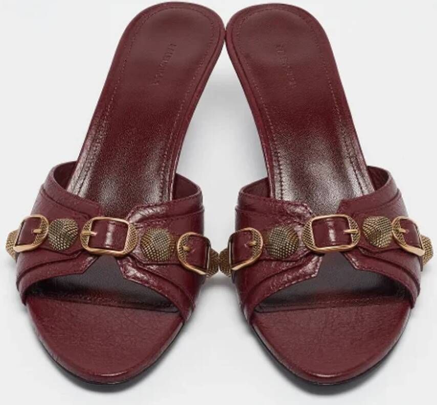 Balenciaga Vintage Pre-owned Leather sandals Red Dames