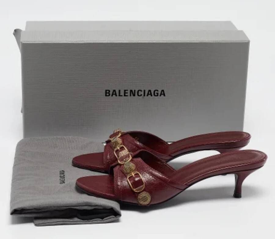 Balenciaga Vintage Pre-owned Leather sandals Red Dames