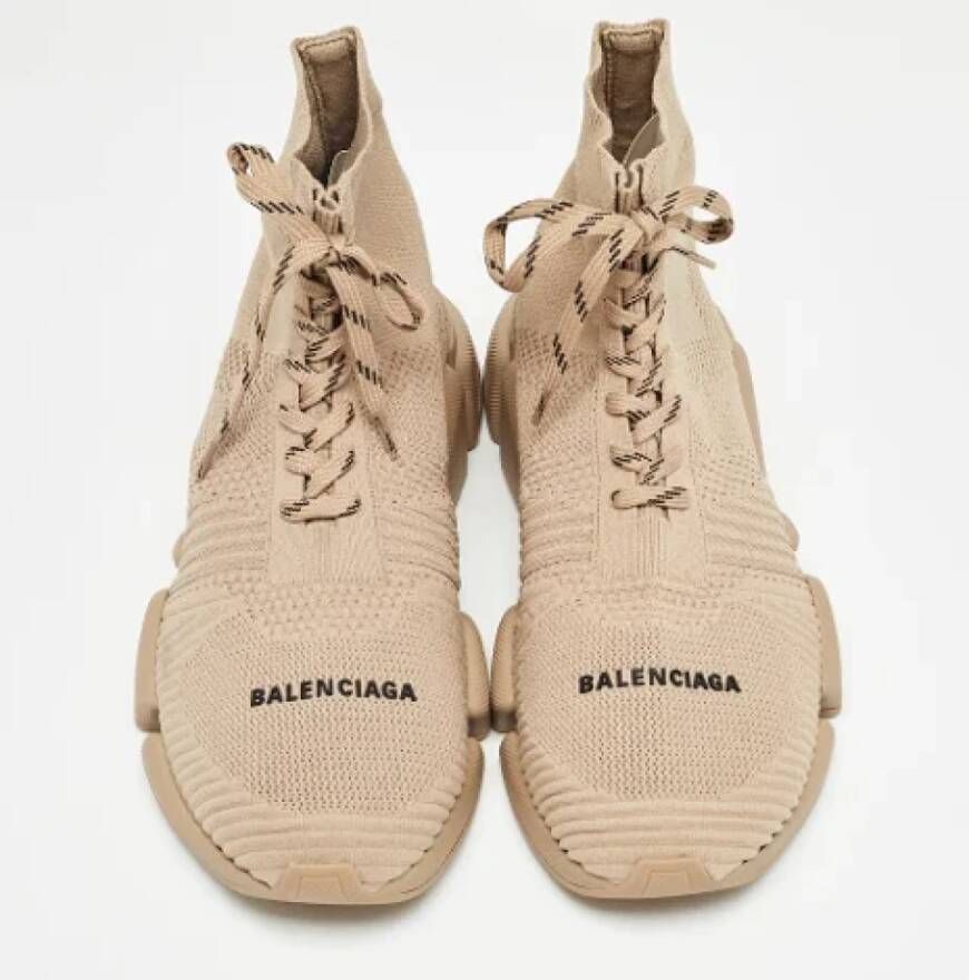 Balenciaga Vintage Pre-owned Leather sneakers Beige Heren