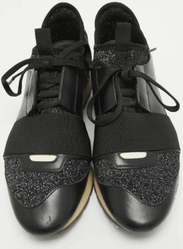 Balenciaga Vintage Pre-owned Leather sneakers Black Dames