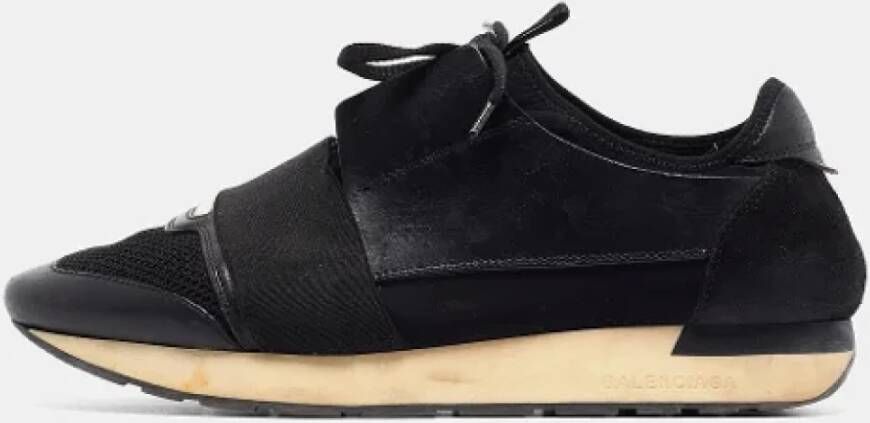 Balenciaga Vintage Pre-owned Leather sneakers Black Heren