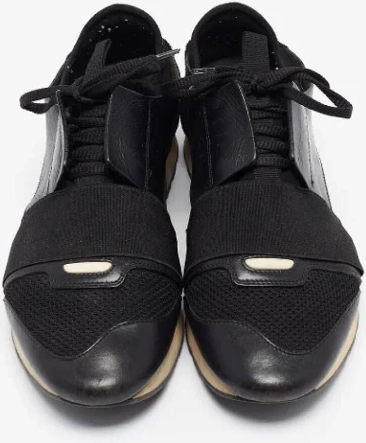 Balenciaga Vintage Pre-owned Leather sneakers Black Heren