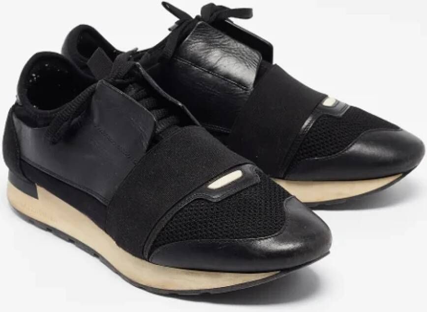 Balenciaga Vintage Pre-owned Leather sneakers Black Heren