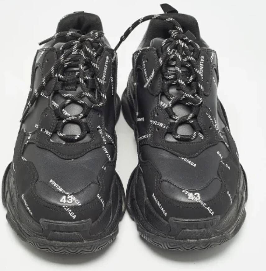 Balenciaga Vintage Pre-owned Leather sneakers Black Heren