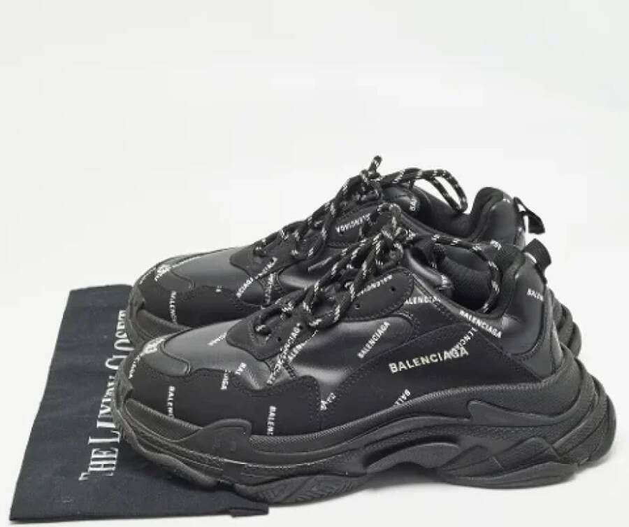 Balenciaga Vintage Pre-owned Leather sneakers Black Heren