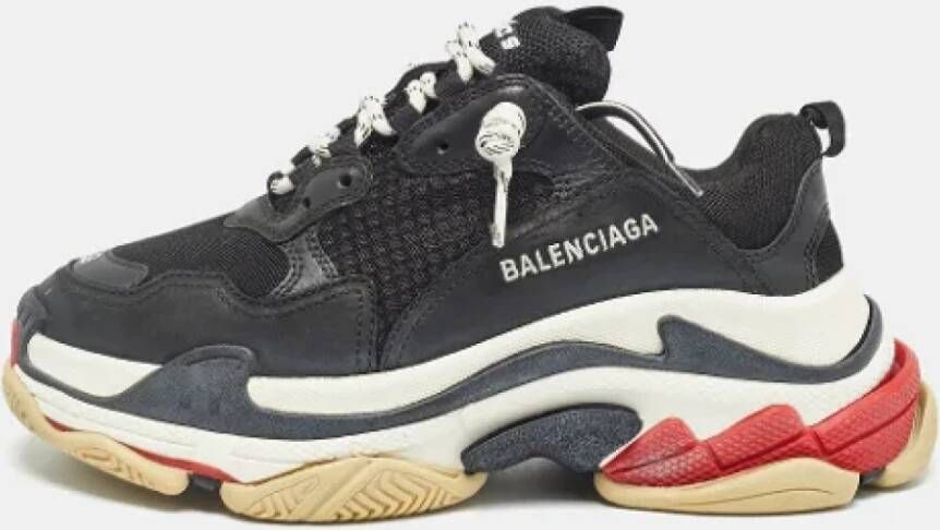 Balenciaga Vintage Pre-owned Leather sneakers Black Heren