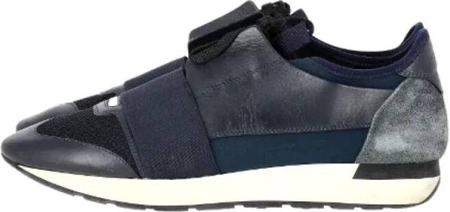 Balenciaga Vintage Pre-owned Leather sneakers Blue Heren