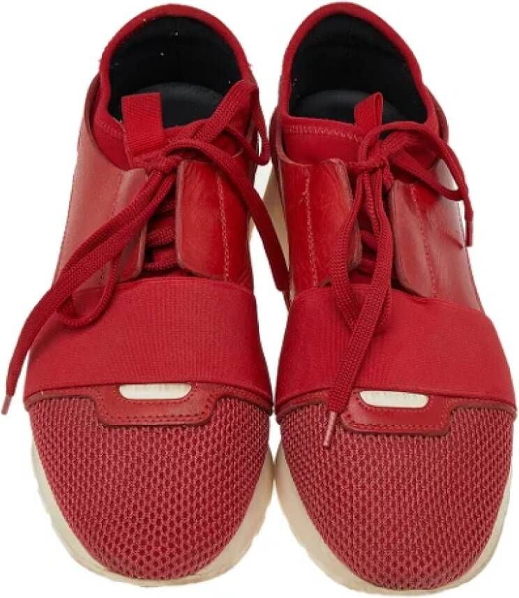 Balenciaga Vintage Pre-owned Leather sneakers Red Dames