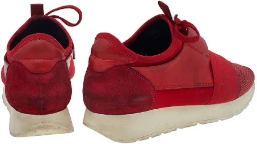 Balenciaga Vintage Pre-owned Leather sneakers Red Dames