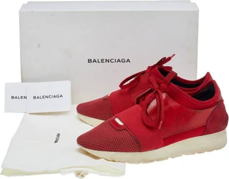 Balenciaga Vintage Pre-owned Leather sneakers Red Dames