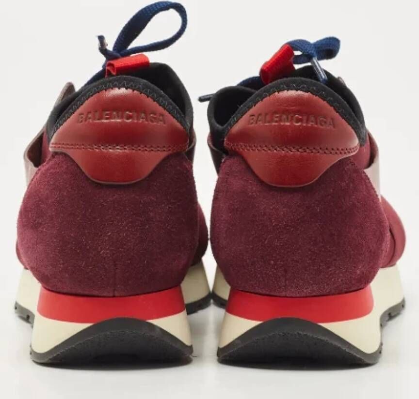 Balenciaga Vintage Pre-owned Leather sneakers Red Dames